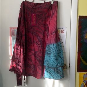 Kimaya multi-layered wrap sarong/skirt